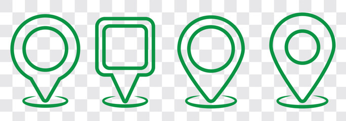 Poster - location vector icon set. point illustration sign collection. position symbol. place logo