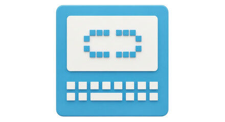 Isolated Blue and White App Icon