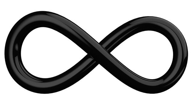 Black Infinity sign, eternity icon