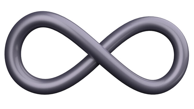 Metal Infinity sign, eternity icon