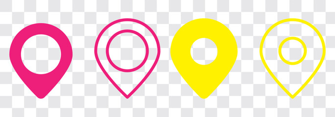Poster - location vector icon set. point illustration sign collection. position symbol. place logo.
