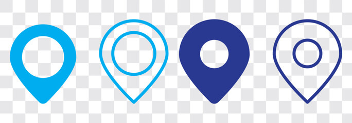 Poster - location vector icon set. point illustration sign collection. position symbol. place logo.