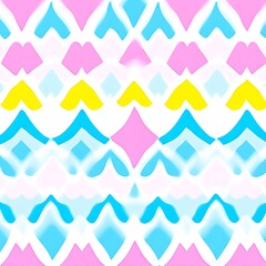 Poster - Pastel geometric pattern with repeating abstract shapes