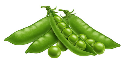 Poster - Fresh green peas in pods with vibrant color and natural texture detail