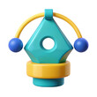 © Muhammad - Abstract 3d pen tool icon isolated on transparent background
