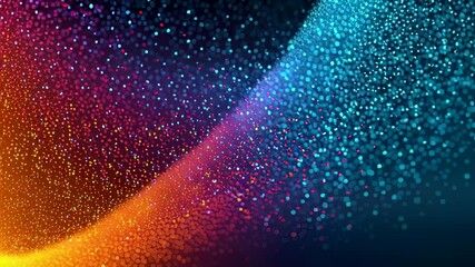Fototapete - Shimmering particles flowing across dark backgrounds in various colors