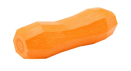 Aufkleber - Low poly peeled carrot illustration with realistic texture and detail