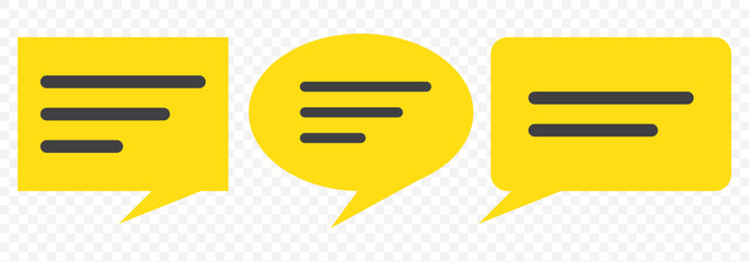 Aufkleber - Chat icons. Speech bubble symbol set on Transparent Background. EPS 10.
