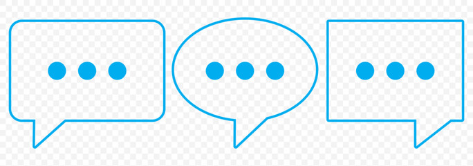 Aufkleber - Chat Bubble Icon Element For Design.  Chat icon set multiple style collection on Transparent Background. EPS 10.