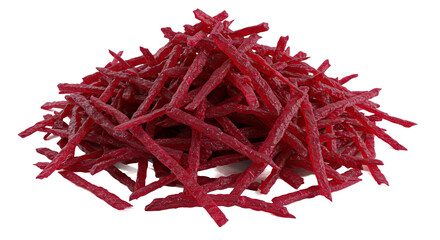 Poster - Pile of vibrant red beet sticks creates a visually appealing food arrangement