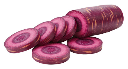 Poster - Sliced purple carrot with visible rings offering a fresh and healthy choice