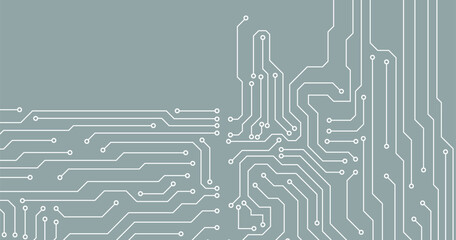 Poster - A grey circuit line technology pattern on colorful background. seamless pattern with lines