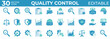 © cooldesignersc - Editable quality control icons for industry, audit, and compliance