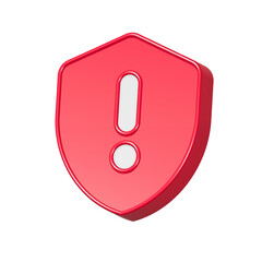 Poster - alert shield icon 3d rendering