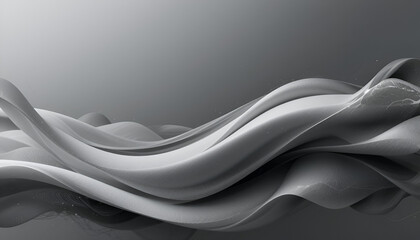Aufkleber - Abstract waves ripple across a monochrome background, creating a serene and modern aesthetic perfect for contemporary design projects.
