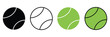 © MdNurul - Tennis ball icon set vector illustration on white background