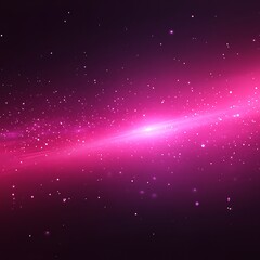 Poster - Pink cosmic nebula streaking across the dark space.  A vibrant, glowing pink nebula, dotted with tiny starlight particles,  cuts diagonally across a deep, dark space