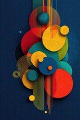 Poster - Abstract design showcasing colorful geometric shapes and elegant patterns