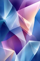 Poster - Abstract geometrical background with purple and blue soft gradient colors