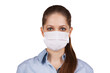 © dimedrol68 - Long-haired woman in protective medical mask.