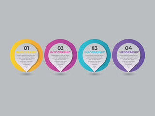 Aufkleber - Business infographics template. timeline with 4 steps, options. can be used for workflow diagram, info chart, web design. vector illustration.