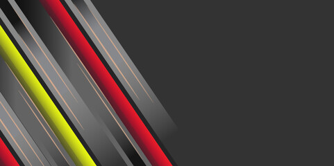 Poster - Abstract red, yellow  and black background.
