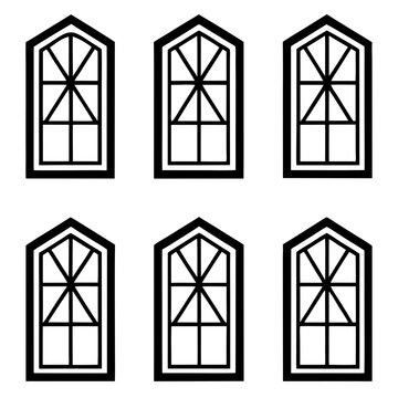 Frozen Window Frame Minimalist Line Art Set