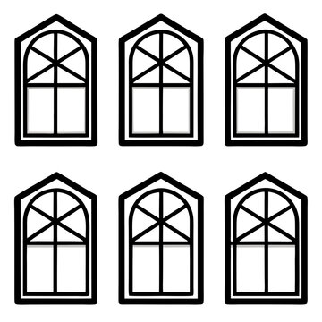 Frozen Window Frame Minimalist Line Art Set