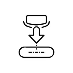 Poster - Handdrawn a process with arrow rectangle shapes on symbol