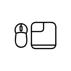 Poster - A computer mouse a document icon on a outline