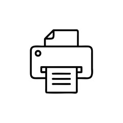 Fototapete - Handdrawn printer with paper printed lines on a printing document