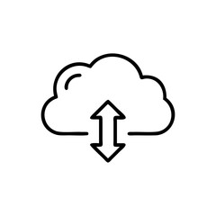 Poster - Cloud icon with upward downward arrows on a transfer