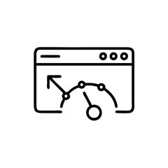 Poster - Handdrawn a browser window with a graph gauge on arrow