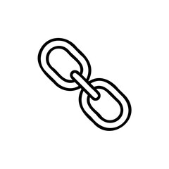 Poster - Outline two linked chain links on a simple handdrawn connection symbol