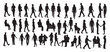 © fai  - Diverse Human Silhouette Vector Collection with Various Poses and Interactions