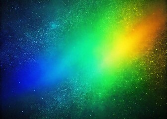 Poster - A vibrant nebula bursts with color in the darkness of space
