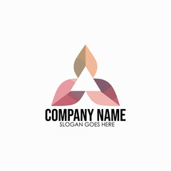 Aufkleber - Abstract geometric logo made of three triangular shapes