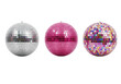 © nasima0204 - Three disco balls in different colors isolated on transparent background