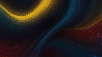 Poster - Abstract waves of yellow, blue, and red create a textured background