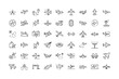 © tanbirmiah - Airplane line icon collection Collection airplane and travel
