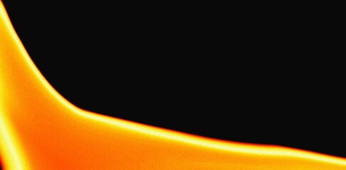 Poster - Abstract orange curve on black background.