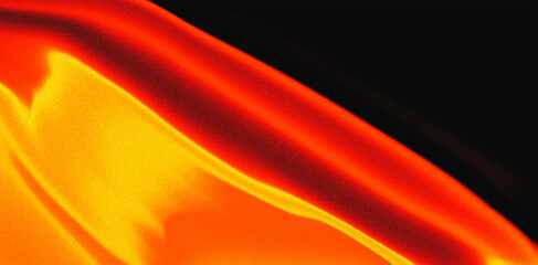 Poster - Abstract orange and red flowing fabric.