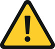 © blackdesign90 - A bright yellow warning triangle with a black exclamation mark inside