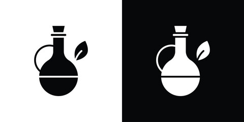 Massage oil icon isolated silhouette on white background. Vector illustration.