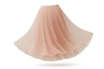 Poster - Elegant pleated skirt isolated on transparent background, stylish garment