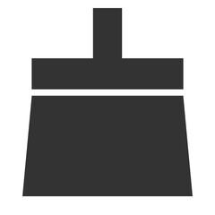 black silhouette cleaner icon