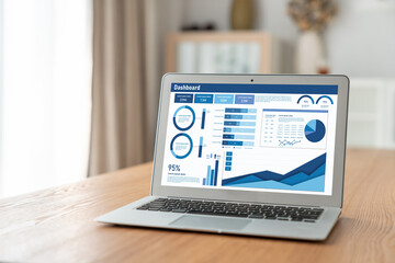 Poster - Business data dashboard provide business intelligence analytic for marketing strategy planning snugly with big data set to analyze customer demands and foreseeing business future