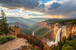 © Jeannette - Sunset View of Waterfall and Canyon Landscape
