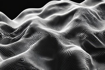 Poster - Engaging polygonal abstract motion background showcasing triangular patterns in dynamic flow, Polygonal abstract motion background of a triangular surface mesh (4K UHD seamless )