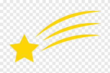 Poster - Shooting Star Icon Design isolated on transparent background. 